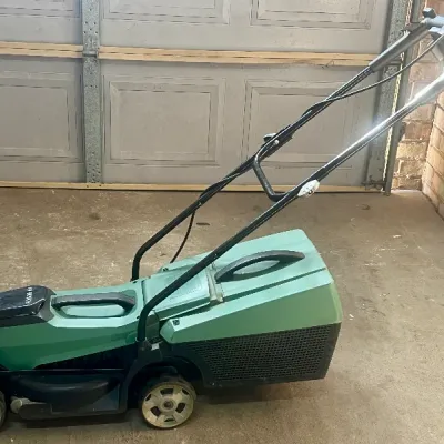 Bosch electric lawn mower with charger
