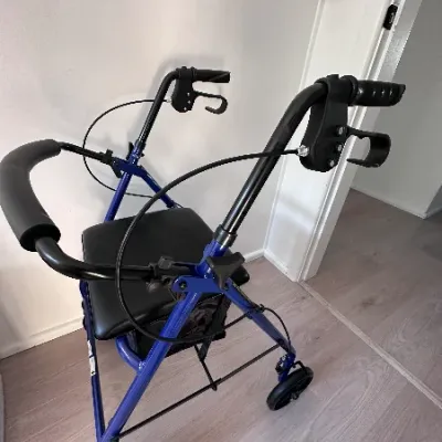 Walker with seat and basket